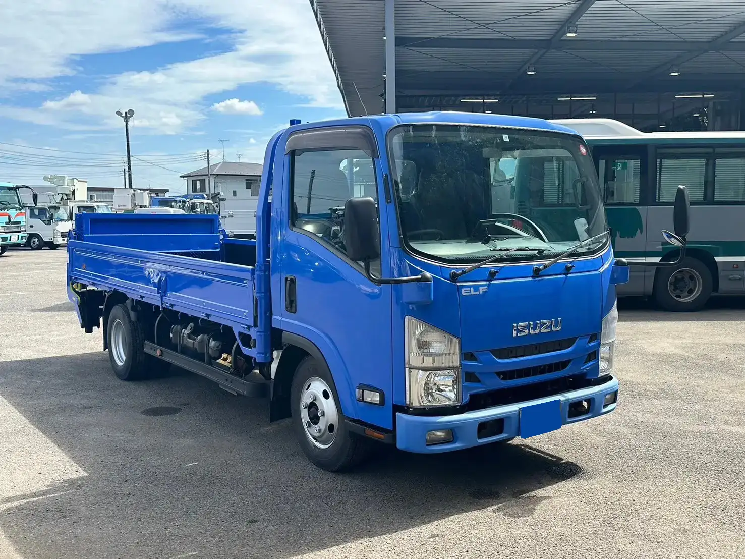 いすゞ エルフ 小型 平ボディ パワーゲート 床鉄板の中古トラック画像2