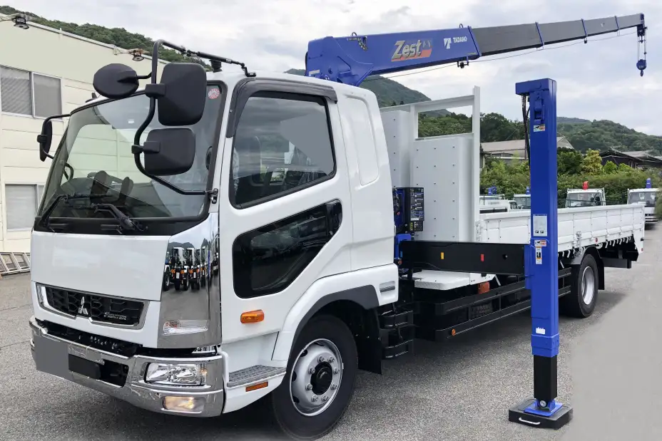 三菱 ファイター 中型/増トン 車両重機運搬 5段クレーン ラジコンの中古トラック画像1