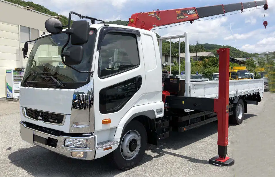 三菱 ファイター 中型/増トン 車両重機運搬 5段クレーン ラジコンの中古トラック画像1