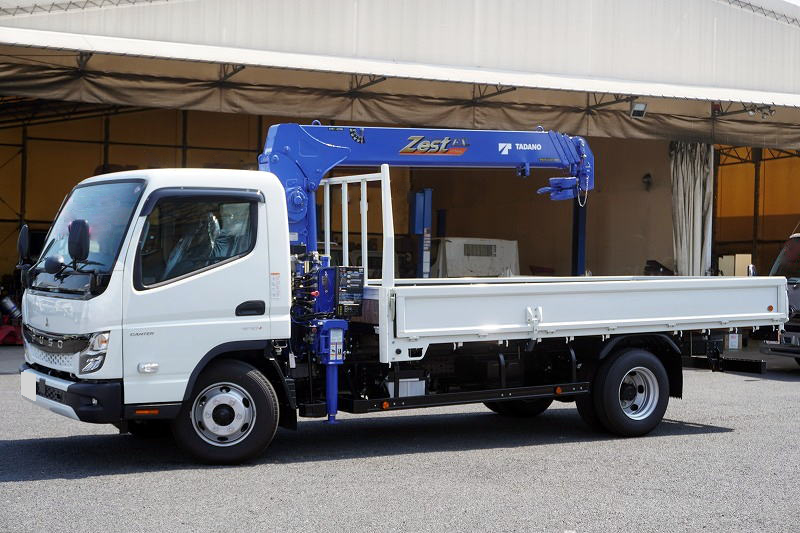 三菱 キャンター 小型 クレーン付 超ロング