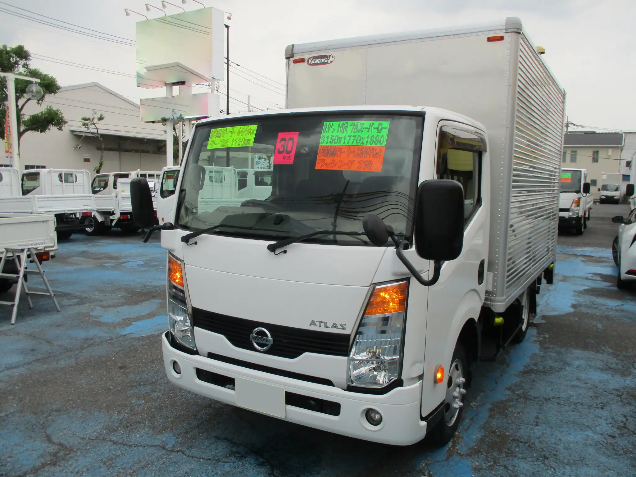 日産 アトラス 小型 アルミバン パワーゲート CBF-SQ2F24の中古トラック画像1