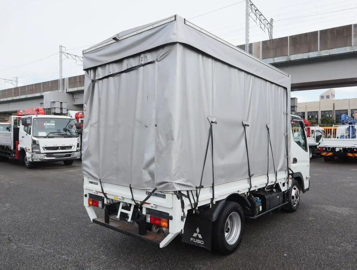三菱 キャンター 小型 平ボディ 幌 床鉄板の中古トラック画像3