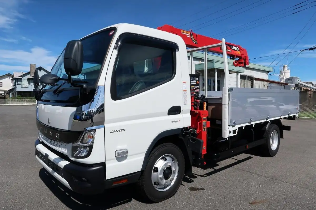 三菱 キャンター 小型 クレーン付 アルミブロック 4段の中古トラック画像1