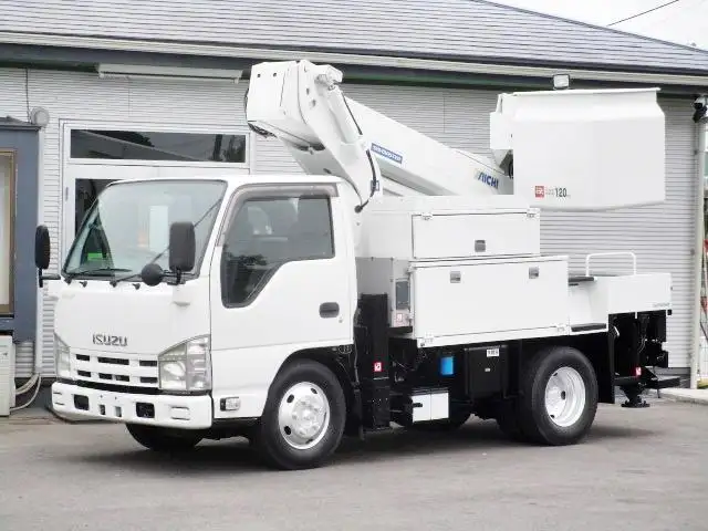 いすゞ エルフ 小型 高所・建柱車 高所作業車 電工仕様｜画像1
