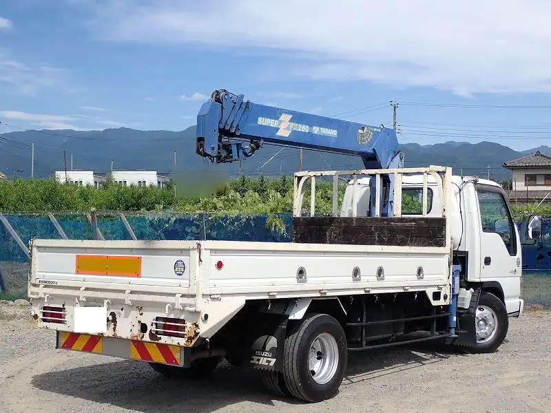 いすゞ エルフ 小型 クレーン付 床鉄板 5段の中古トラック画像2
