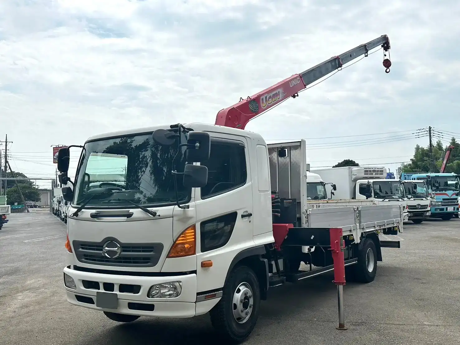 日野 レンジャー 中型/増トン クレーン付 アルミブロック 4段の中古トラック画像1