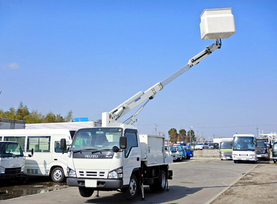 いすゞ エルフ 小型 高所・建柱車 高所作業車 PB-NKR81AN