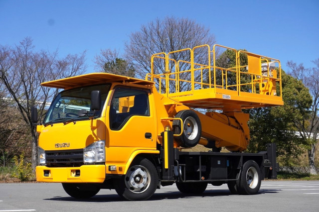 いすゞ エルフ 小型 高所・建柱車 高所作業車 SKG-NKR85YN
