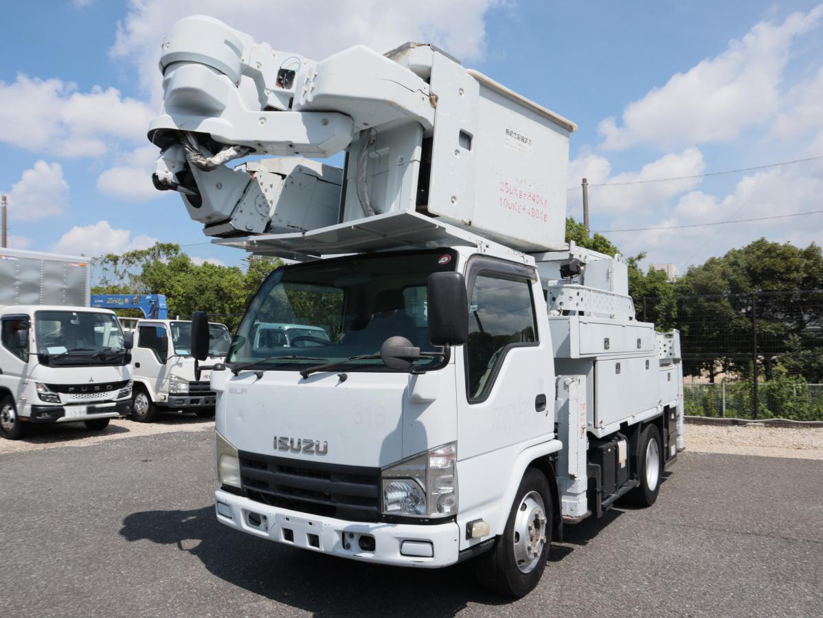 いすゞ エルフ 小型 高所・建柱車 高所作業車 PDG-NKR85YN