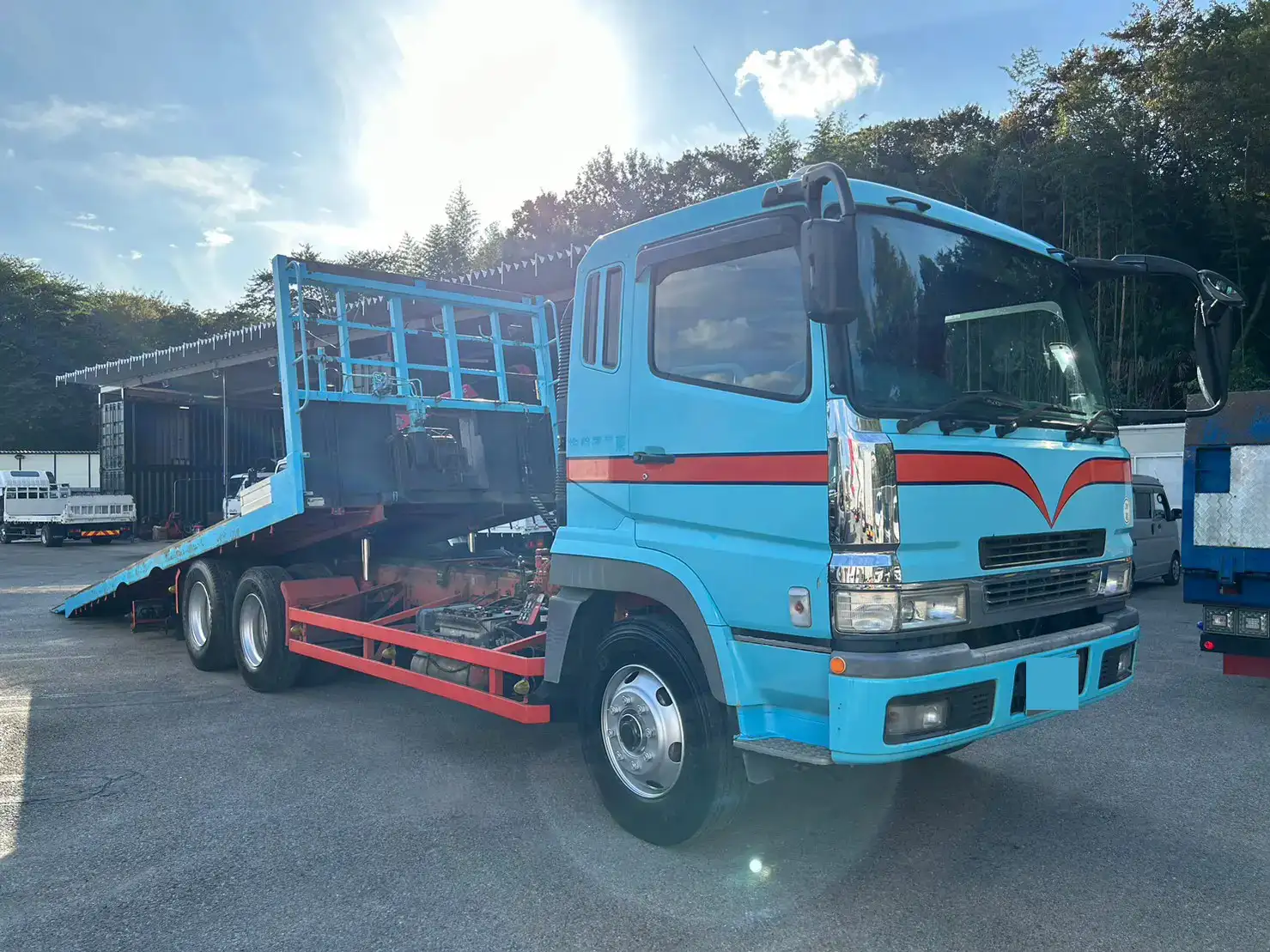 三菱 スーパーグレート 大型 車両重機運搬 ラジコン ウインチの中古トラック画像2