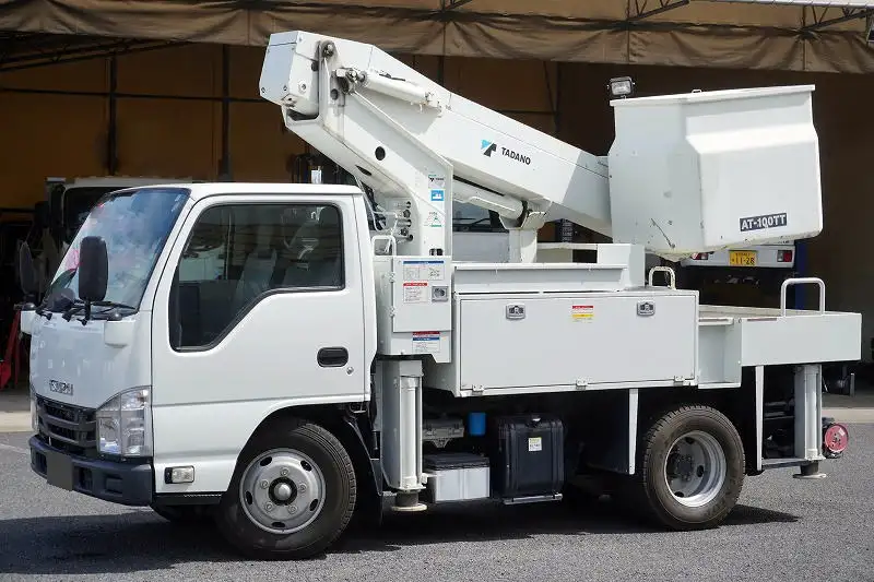 いすゞ エルフ 小型 高所・建柱車 高所作業車 電工仕様｜画像1