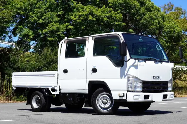 いすゞ エルフ 小型 平ボディ Wキャブ 床鉄板の中古トラック画像2