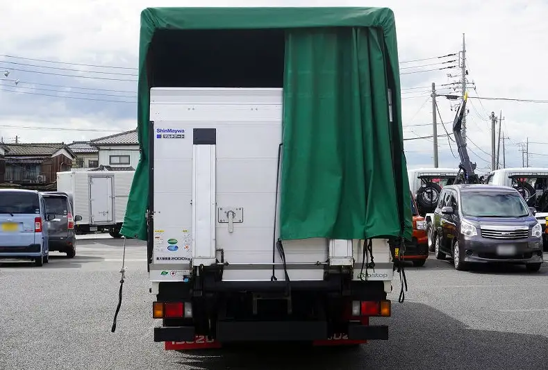 いすゞ エルフ 小型 平ボディ Wキャブ 幌の中古トラック画像3