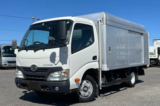 日野 デュトロ 小型 アルミバン ボトルカー サイドドアの中古トラック画像1