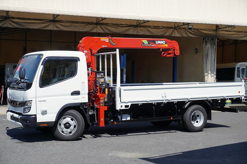 三菱 キャンター 小型 クレーン付 超ロング