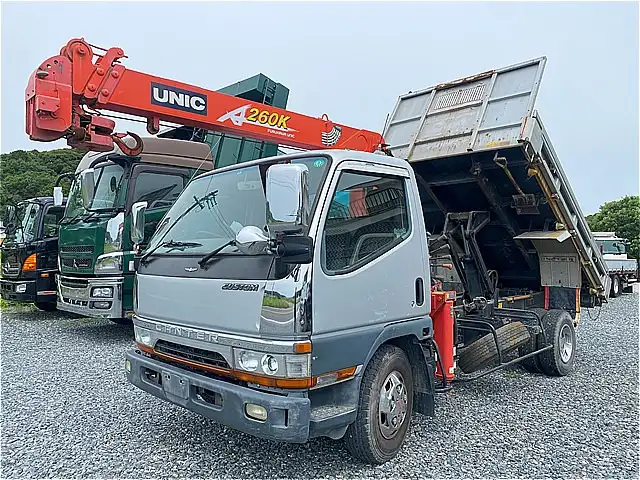 三菱 キャンター 小型 ダンプ クレーン付き KC-FE662EV｜画像1