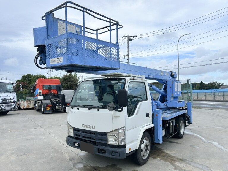 いすゞ エルフ 小型 高所・建柱車 高所作業車 PDG-NKR85YN