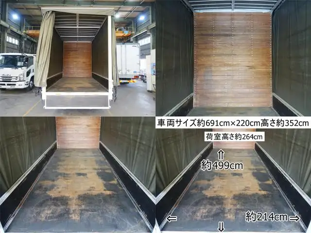 日野 デュトロ 小型 平ボディ 幌 TKG-XZU720Mの中古トラック画像6