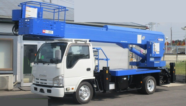 いすゞ エルフ 小型 高所・建柱車 高所作業車 SKG-NKR85YN