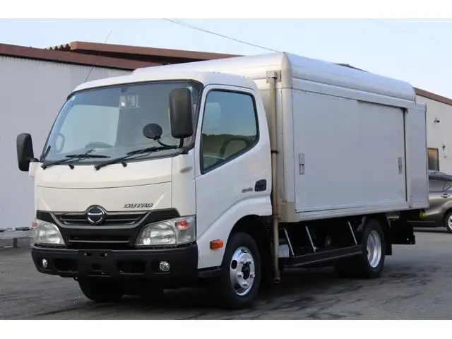 日野 デュトロ 小型 アルミバン ボトルカー サイドドアの中古トラック画像1