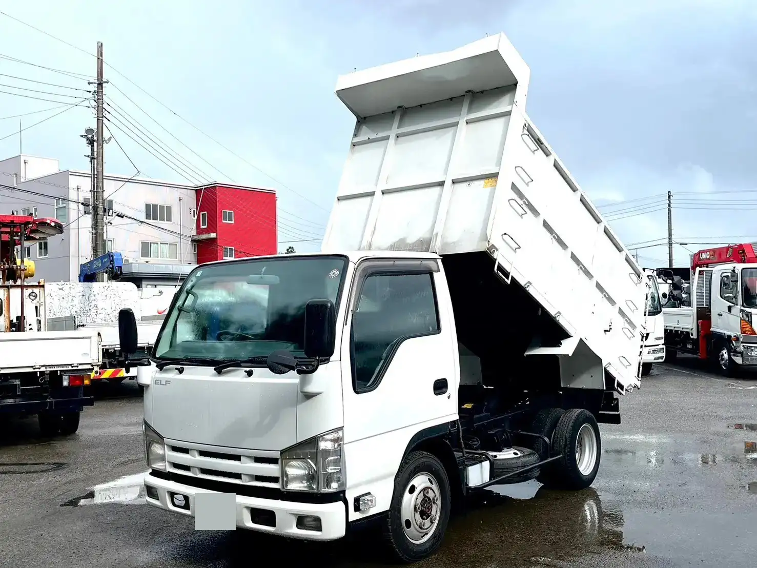 いすゞ エルフ 小型 ダンプ 土砂禁 ステンレス張り の中古トラック【車両No.172842】