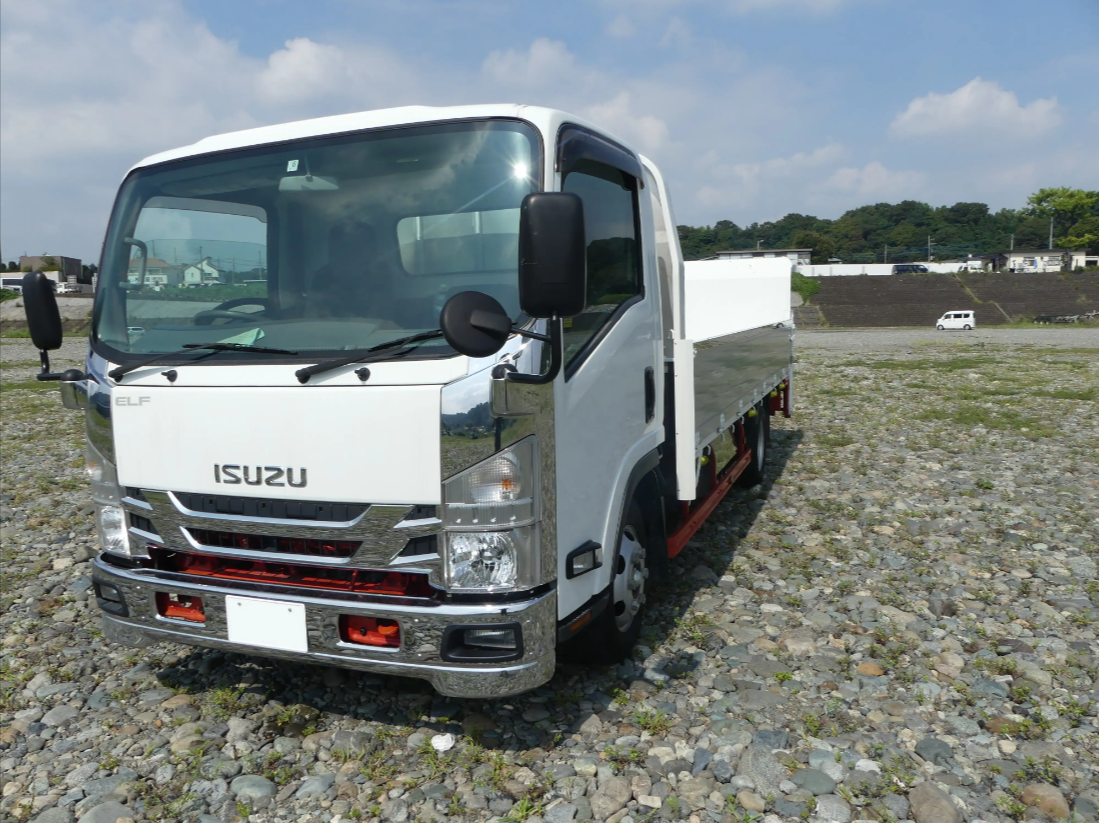 いすゞ エルフ 小型 平ボディ パワーゲート アルミブロック の中古トラック【車両No.173063】