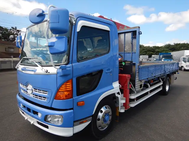 日野 レンジャー 中型/増トン クレーン付 床鉄板 4段の中古トラック画像1