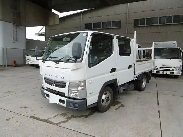 三菱 キャンター 小型 平ボディ Wキャブ TKG-FBA20の中古トラック画像1