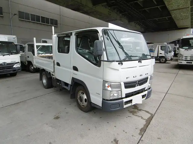 三菱 キャンター 小型 平ボディ Wキャブ TKG-FBA20の中古トラック画像3