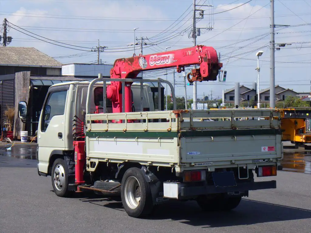 いすゞ エルフ 小型 クレーン付 床鉄板 3段の中古トラック画像5