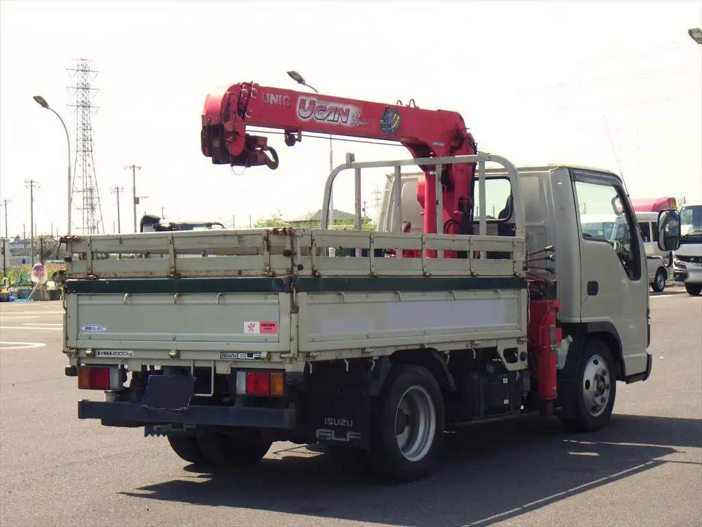 いすゞ エルフ 小型 クレーン付 床鉄板 3段の中古トラック画像3