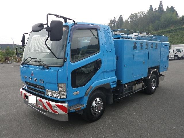 三菱 ファイター 中型/増トン タンク車 高圧洗浄車 PA-FK61FE