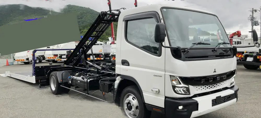 三菱 キャンター 小型 車両重機運搬 ラジコン ウインチの中古トラック画像1