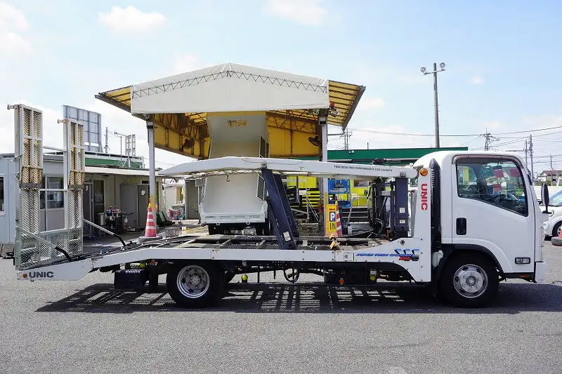 いすゞ エルフ 小型 車両重機運搬 ラジコン ウインチの中古トラック画像2