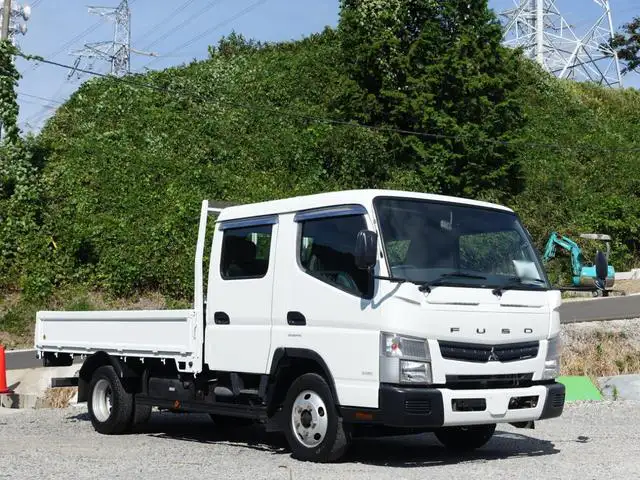 三菱 キャンター 小型 平ボディ Wキャブ 床鉄板｜画像1