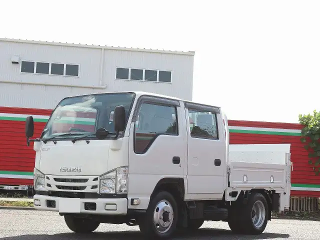いすゞ エルフ 小型 平ボディ Wキャブ パワーゲートの中古トラック画像1