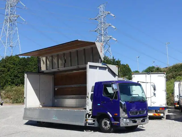 三菱 ファイター 中型/増トン ウイング エアサス ベッドの中古トラック画像1