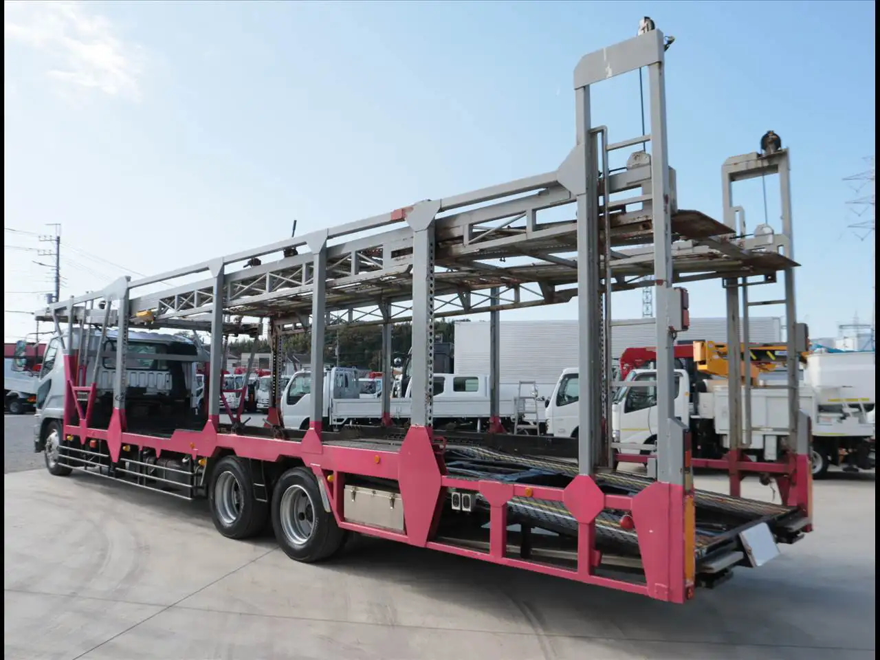 三菱 ファイター 中型/増トン 車両重機運搬 ベッド PDG-FQ62Fの中古トラック画像6