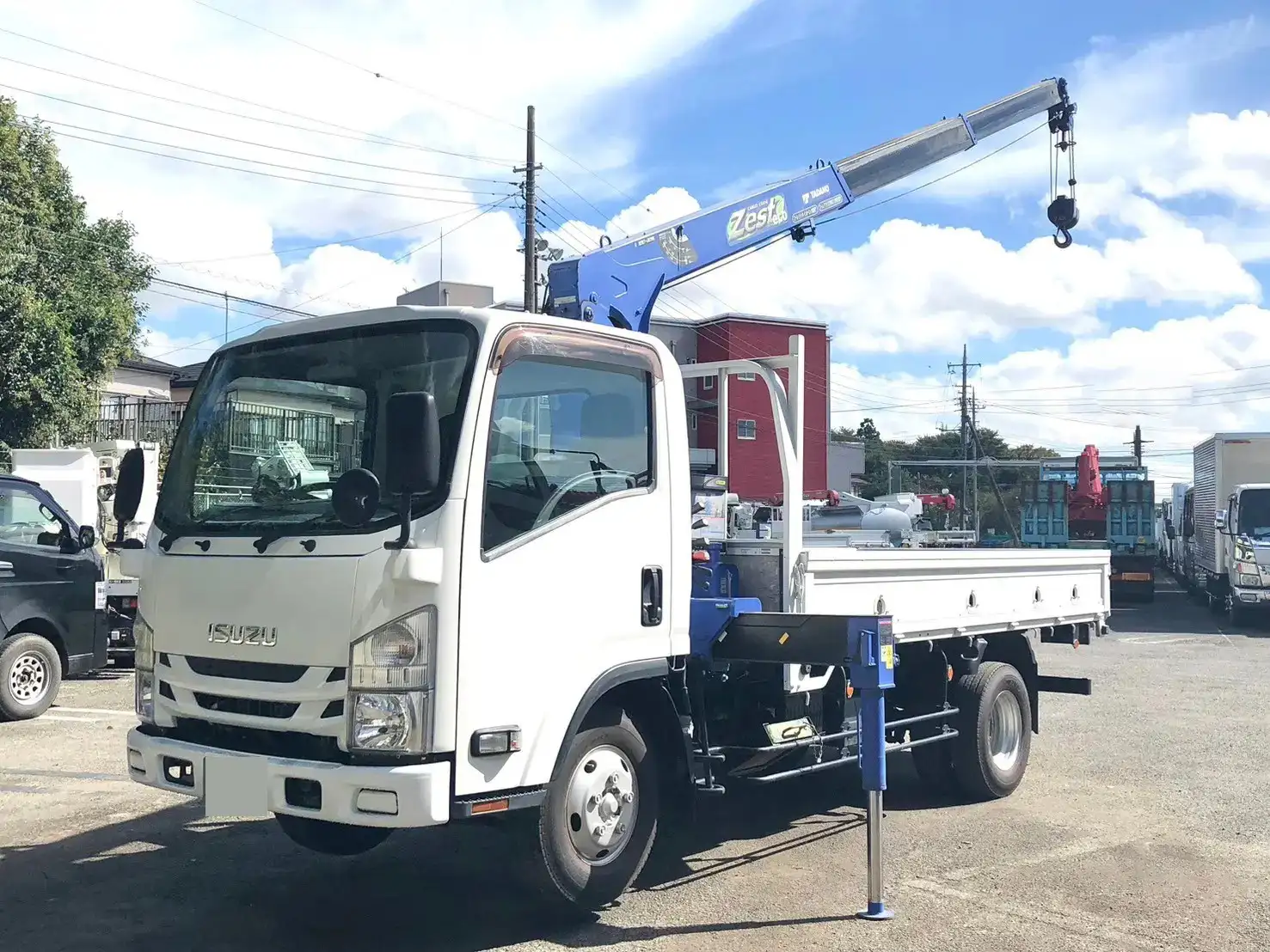 いすゞ エルフ 小型 クレーン付 床鉄板 3段 の中古トラック【車両No.175345】