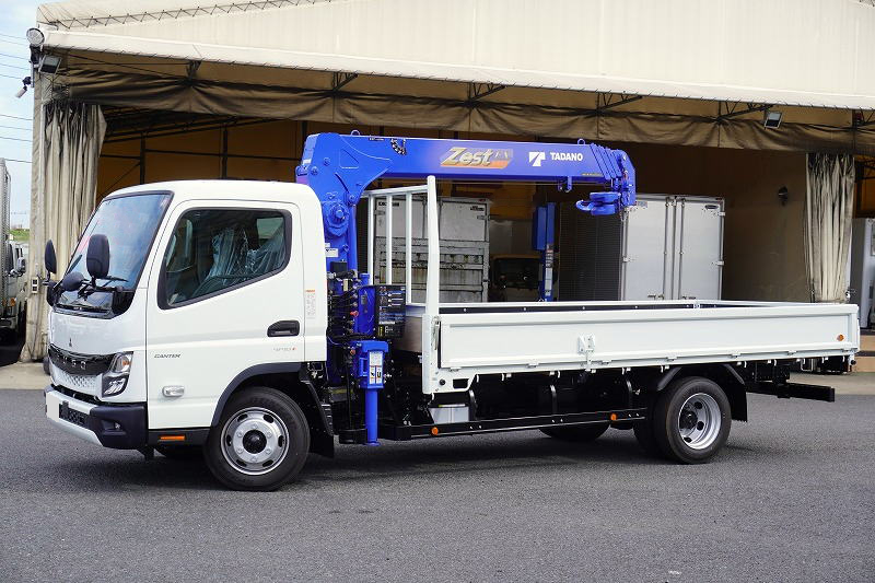 三菱 キャンター 小型 クレーン付 超ロング