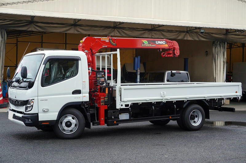 三菱 キャンター 小型 クレーン付 超ロング