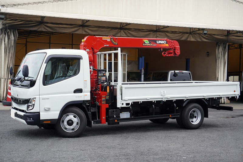三菱 キャンター 小型 クレーン付 超ロング