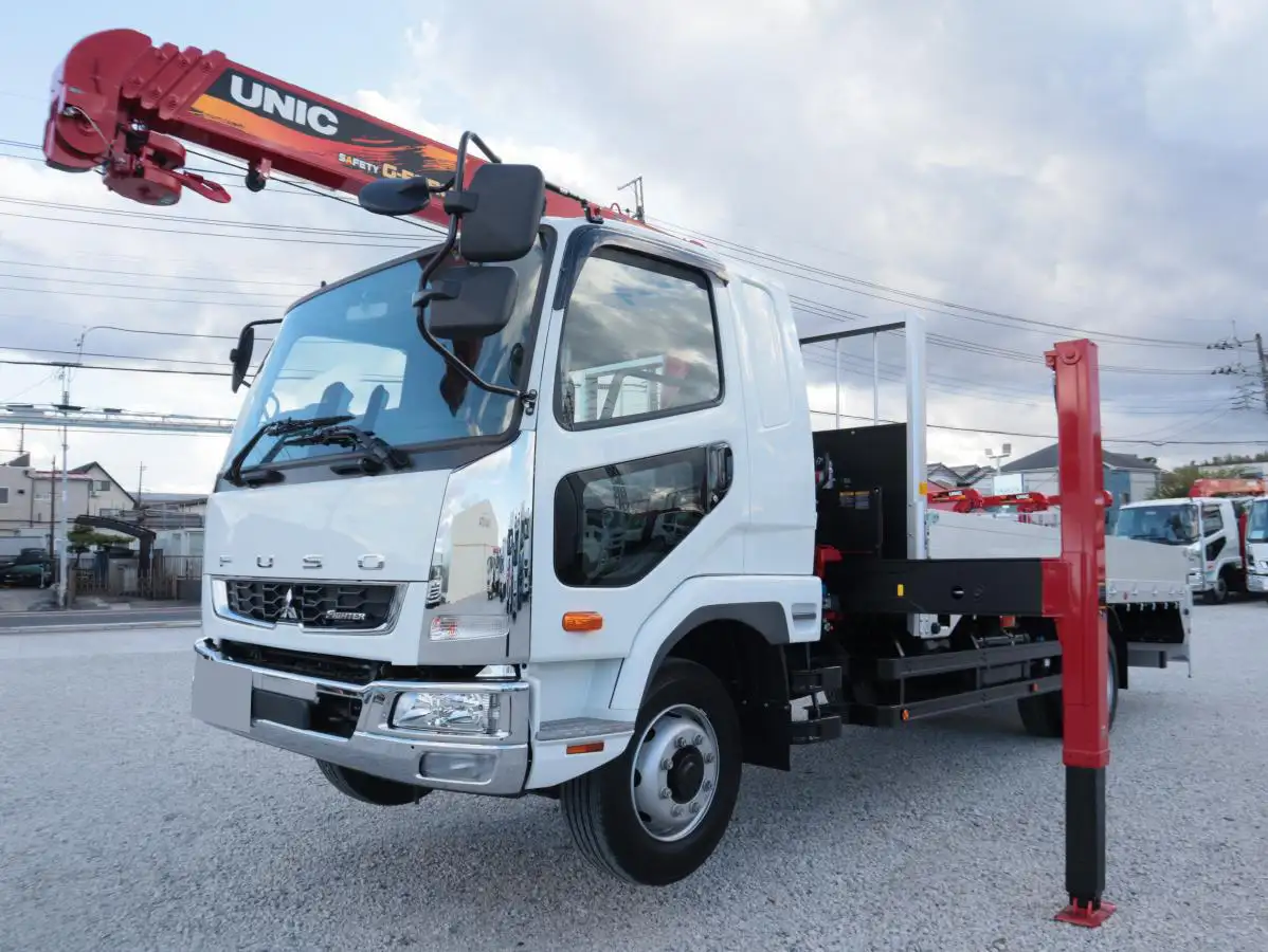 三菱 ファイター 中型/増トン 車両重機運搬 4段クレーン ラジコンの中古トラック画像1
