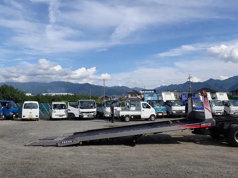 三菱 キャンター 小型 車両重機運搬 ラジコン ウインチの中古トラック画像8