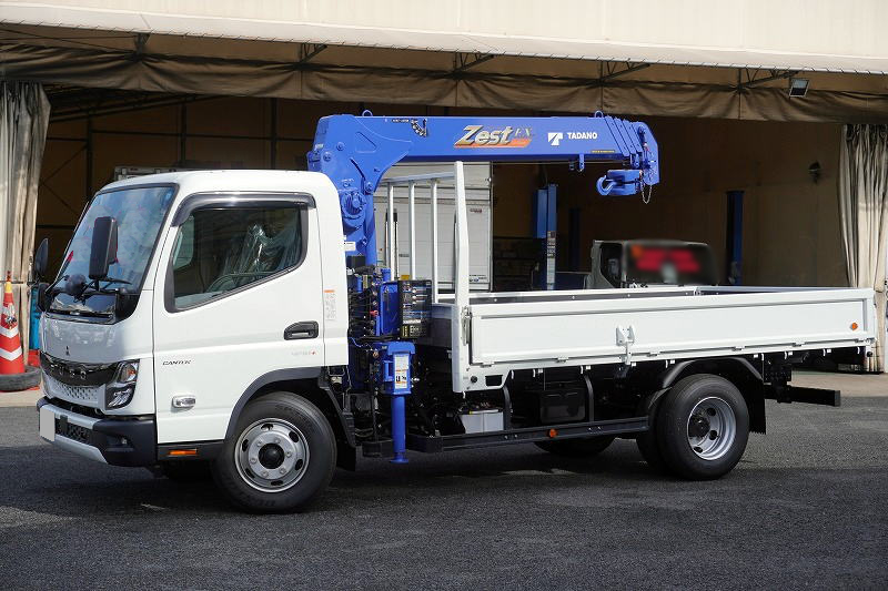 三菱 キャンター 小型 クレーン付 ワイドロング