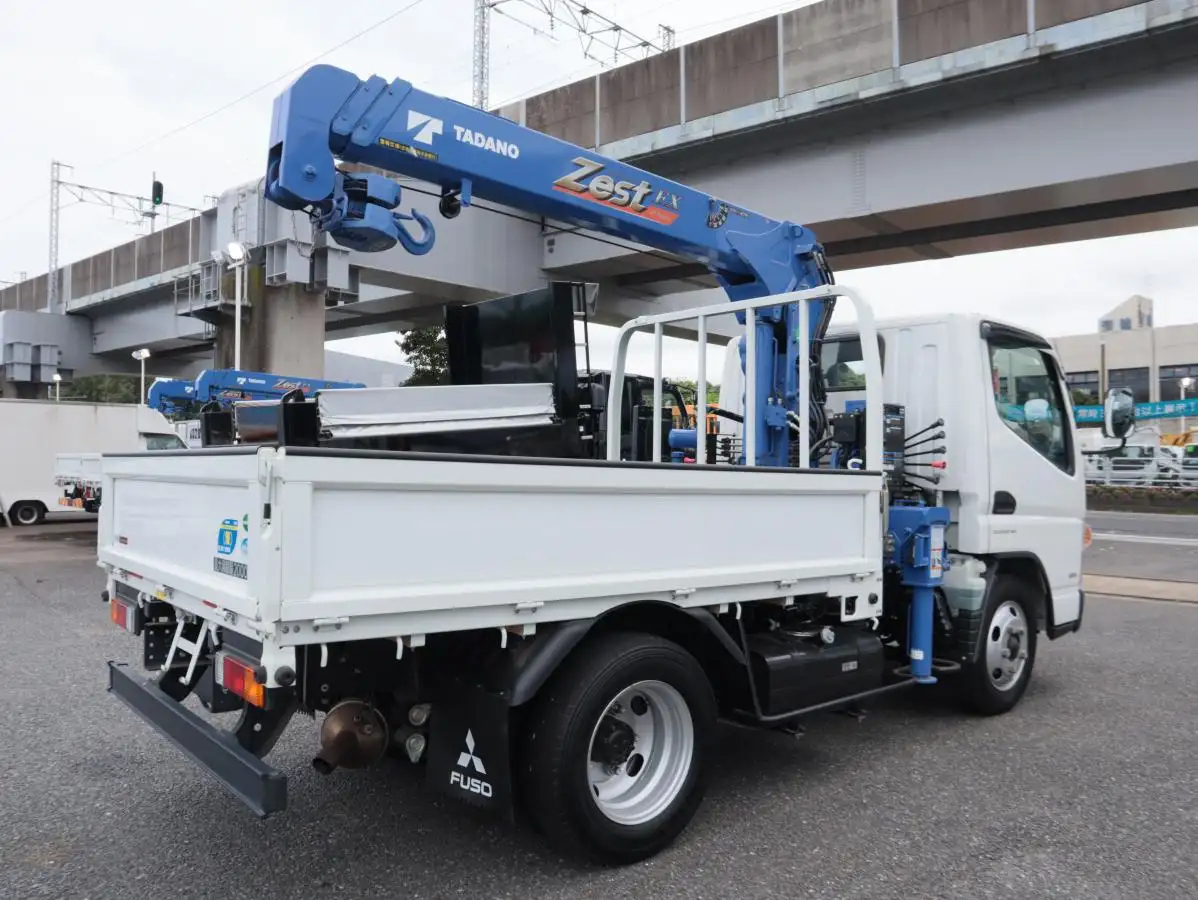 三菱 キャンター 小型 クレーン付 床鉄板 3段の中古トラック画像3