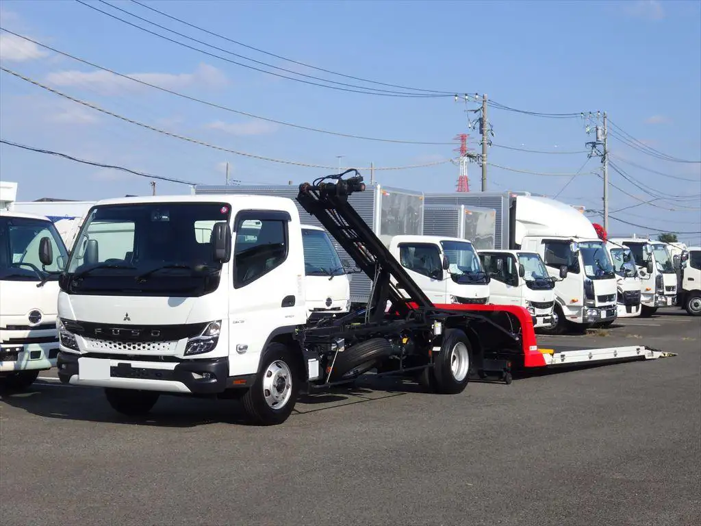 三菱 キャンター 小型 車両重機運搬 ラジコン ウインチの中古トラック画像1