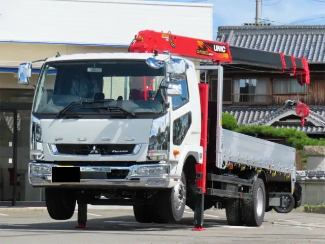 三菱 ファイター 中型/増トン 車両重機運搬 4段クレーン ラジコン の中古トラック【車両No.155109】