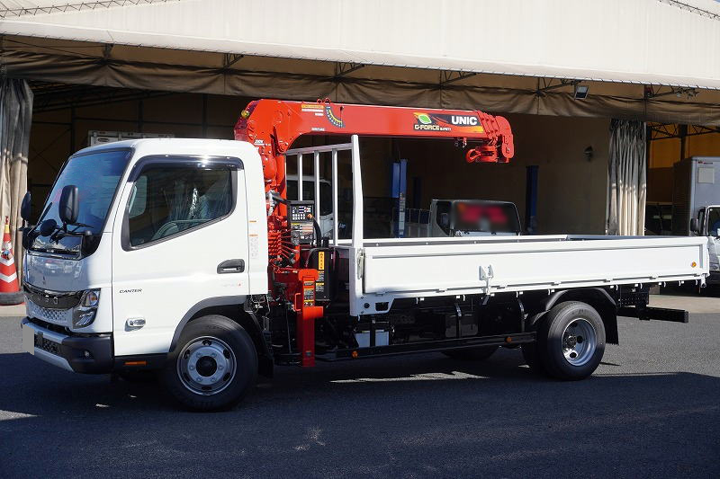 三菱 キャンター 小型 クレーン付 超ロング