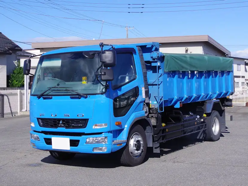 三菱 ファイター 中型/増トン ダンプ 土砂禁 天蓋付き の中古トラック【車両No.176498】